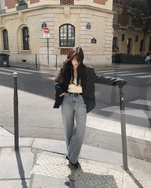 [SLOWAND] #SLOWMADE Quit Soft Tone Stripe Shirt