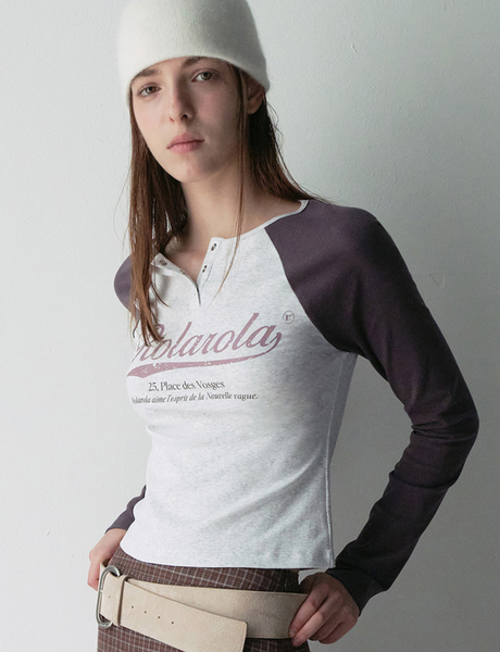 [rola rola] VINTAGE LOGO RAGLAN T-SHIRT M/WH+CH
