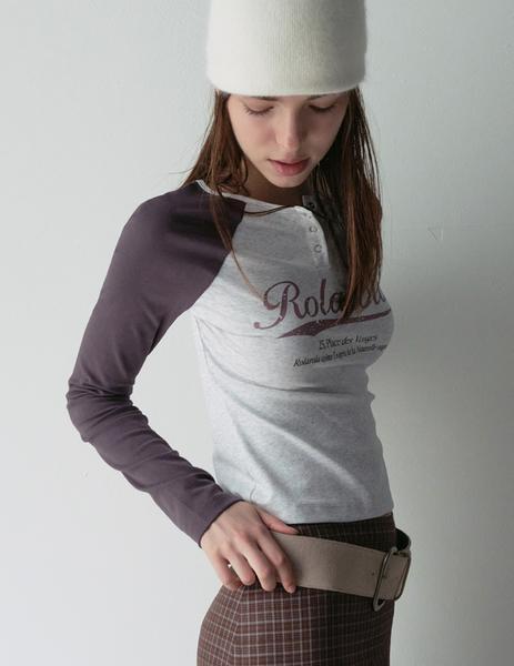 [rola rola] VINTAGE LOGO RAGLAN T-SHIRT M/WH+CH