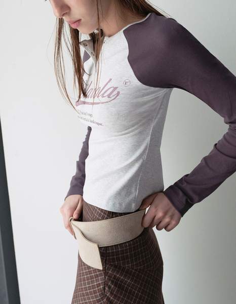 [rola rola] VINTAGE LOGO RAGLAN T-SHIRT M/WH+CH