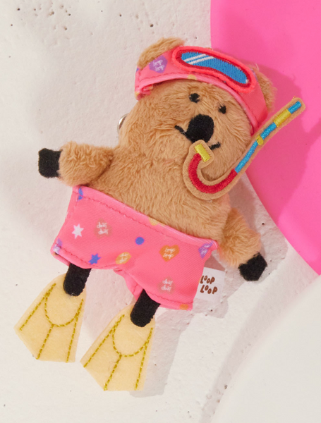 [Dinotaeng] Quokka Swimming Keyring