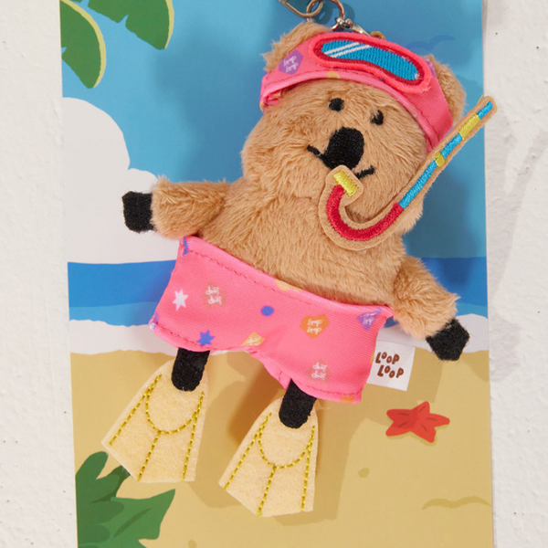 [Dinotaeng] Quokka Swimming Keyring