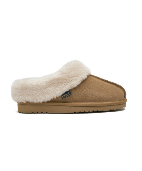 [Rockfish Weatherwear] ORIGINAL WINTER FUR MULES (CHESTNUT)