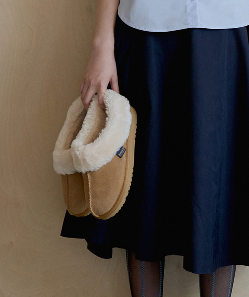 [Rockfish Weatherwear] ORIGINAL WINTER FUR MULES (CHESTNUT)