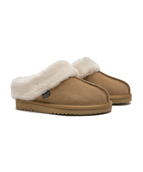 [Rockfish Weatherwear] ORIGINAL WINTER FUR MULES (CHESTNUT)