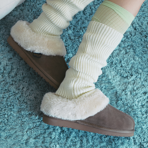 [Rockfish Weatherwear] ORIGINAL WINTER FUR MULES (COCOA)