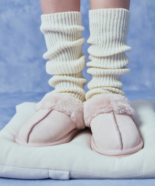 [Rockfish Weatherwear] ORIGINAL WINTER FUR MULES (PINK)