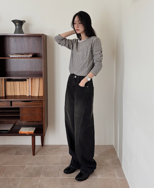 [SLOWAND] # SLOWMADE Premium Detail Denim Pants