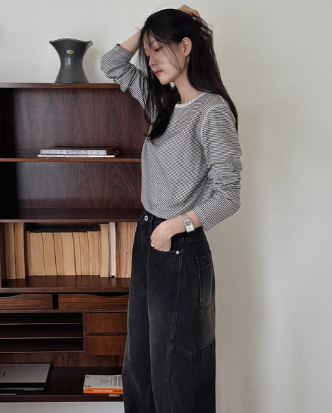 [SLOWAND] # SLOWMADE Premium Detail Denim Pants