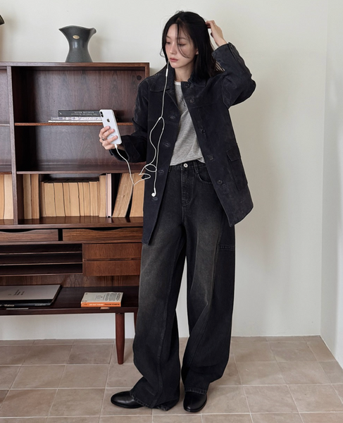 [SLOWAND] # SLOWMADE Premium Detail Denim Pants