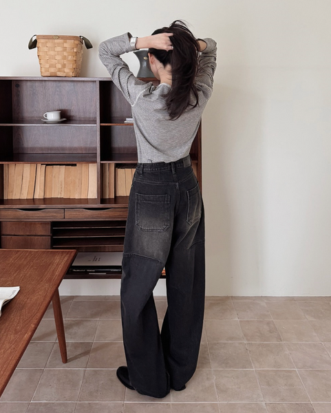 [SLOWAND] # SLOWMADE Premium Detail Denim Pants