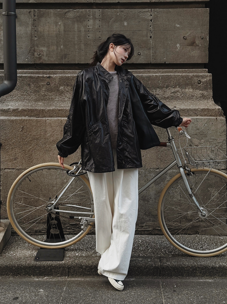 [SLOWAND] # SLOWMADE Mute and Pigment Stripe T-shirt