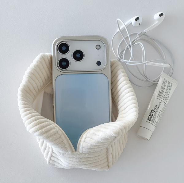 [ABOE] BLUE BLUR Silver Epoxy Phone Case