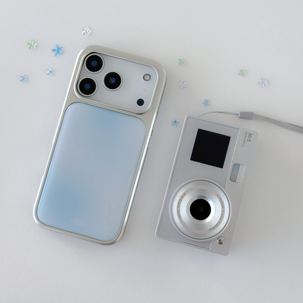 [ABOE] BLUE BLUR Silver Epoxy Phone Case