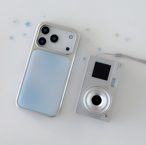 [ABOE] BLUE BLUR Silver Epoxy Phone Case