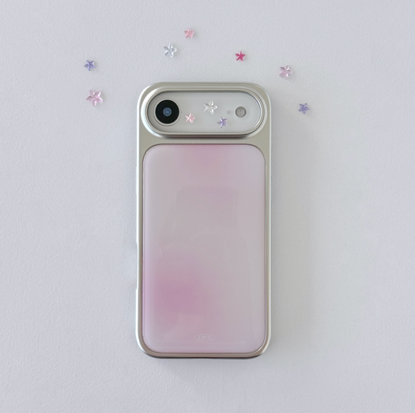 [ABOE] PINK BLUR Silver Epoxy Phone Case