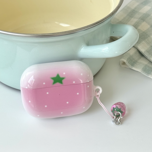 [ABOE] DOT PINK STRAWBERRY Airpods Case