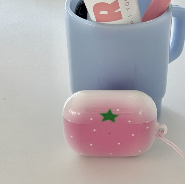 [ABOE] DOT PINK STRAWBERRY Airpods Case