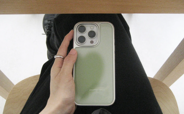 [ABOE] BIG HEART MATCHA Silver Epoxy Phone Case