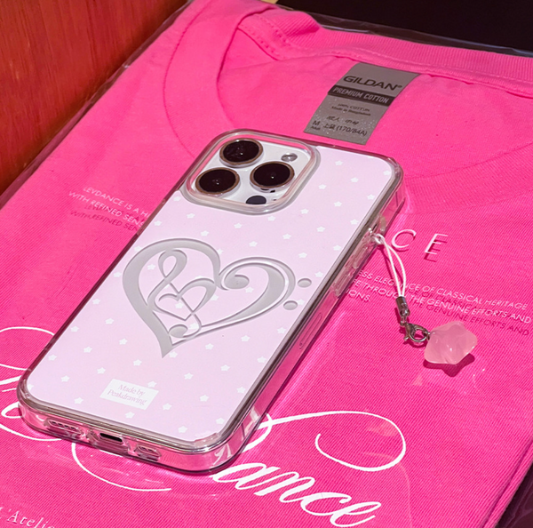 [Peakdrawing] Pink Heart Signature Jelly Hard Case