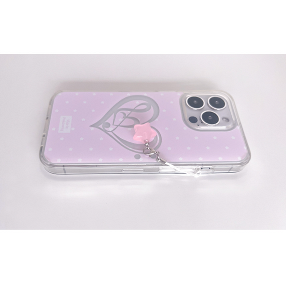 [Peakdrawing] Pink Heart Signature Jelly Hard Case