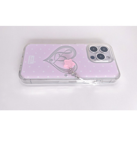 [Peakdrawing] Pink Heart Signature Jelly Hard Case