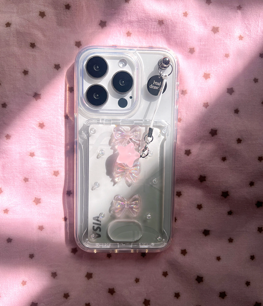 [Peakdrawing] Fairy Pink Ribbon Card Slot Case Set