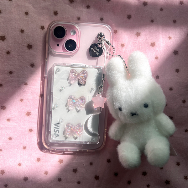 [Peakdrawing] Fairy Pink Ribbon Card Slot Case Set