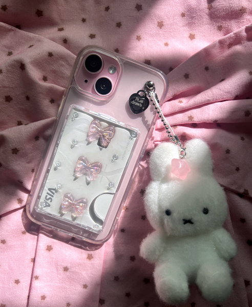 [Peakdrawing] Fairy Pink Ribbon Card Slot Case Set