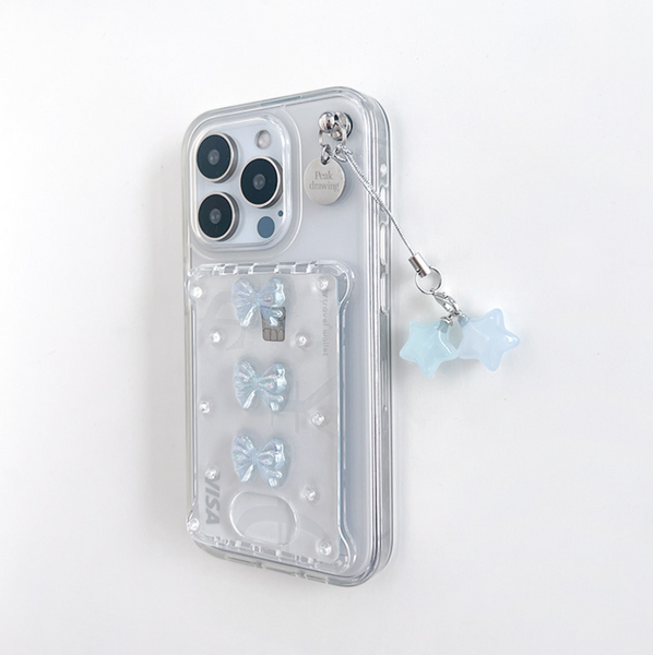 [Peakdrawing] Light Blue Ribbon Card Slot