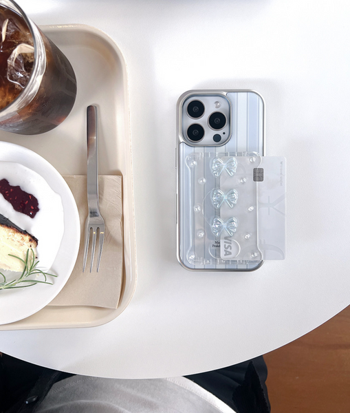 [Peakdrawing] Light Blue Ribbon Card Slot