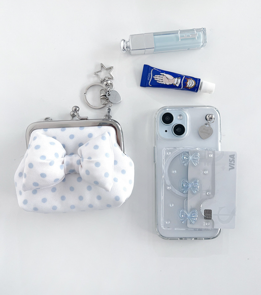 [Peakdrawing] Light Blue Ribbon Card Slot