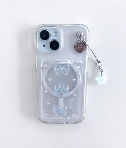 [Peakdrawing] Light Blue Ribbon Card Slot