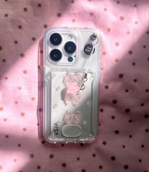 [Peakdrawing] Fairy Pink Ribbon Card Slot