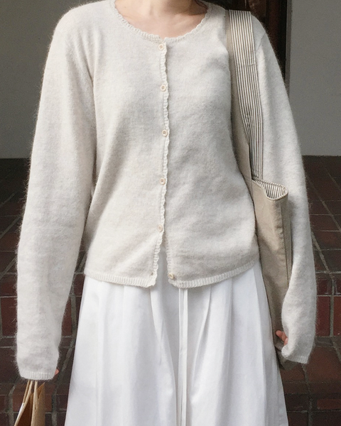 [SLOWAND] ONLY SLOW Lace Angora Cardigan