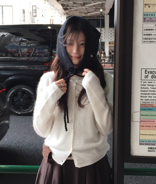 [SLOWAND] ONLY SLOW Lace Angora Cardigan