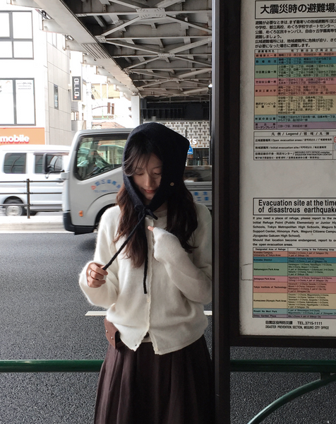 [SLOWAND] ONLY SLOW Lace Angora Cardigan