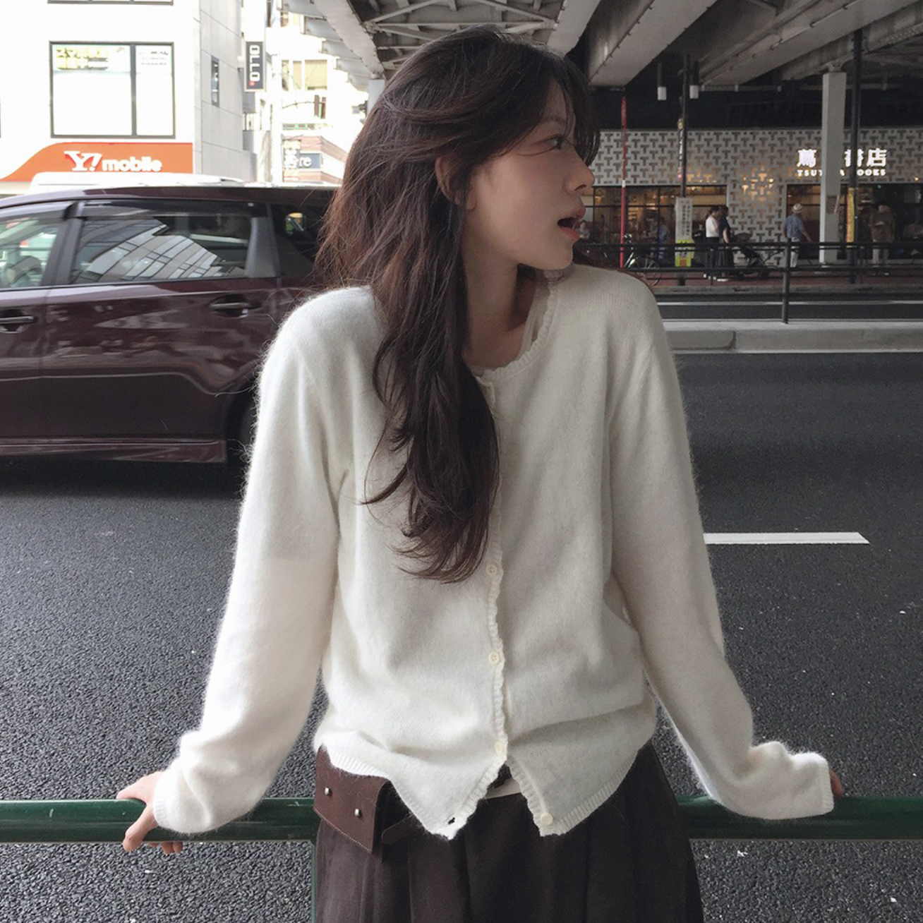 [SLOWAND] ONLY SLOW Lace Angora Cardigan