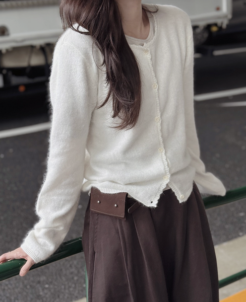 [SLOWAND] ONLY SLOW Lace Angora Cardigan