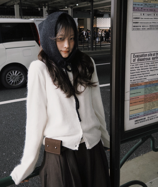 [SLOWAND] ONLY SLOW Lace Angora Cardigan