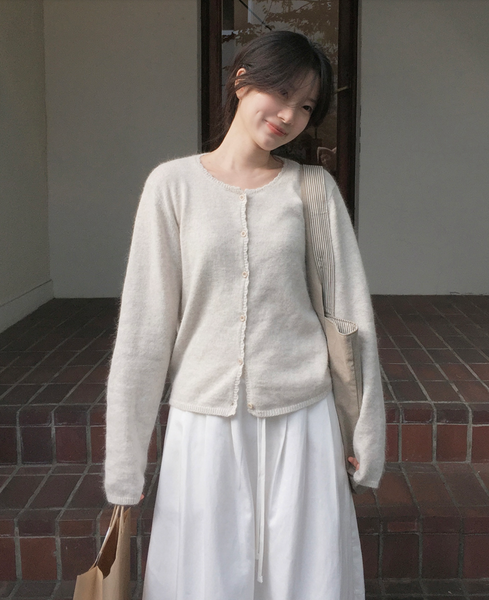 [SLOWAND] ONLY SLOW Lace Angora Cardigan