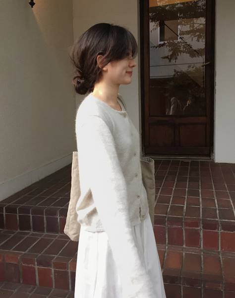 [SLOWAND] ONLY SLOW Lace Angora Cardigan