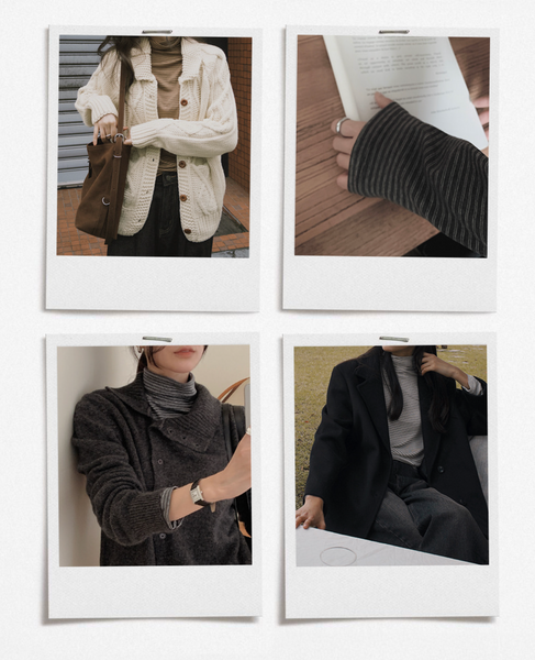 [SLOWAND] #SLOWMADE. Turtleneck & Stripe Turtleneck T-shirt