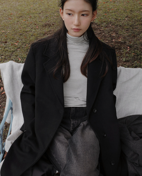 [SLOWAND] #SLOWMADE. Turtleneck & Stripe Turtleneck T-shirt