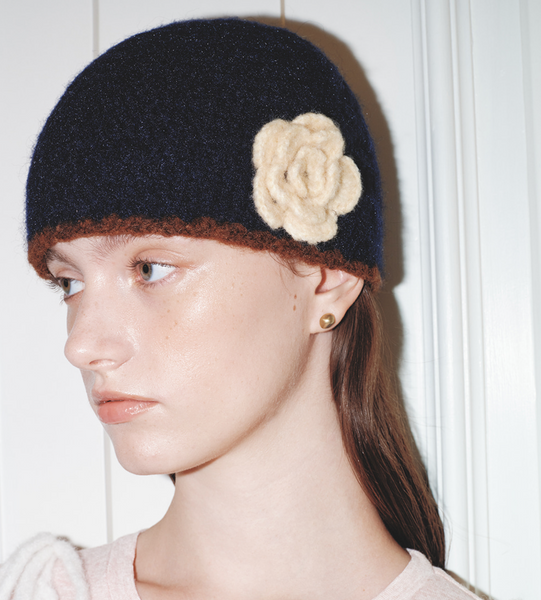 [Rockfish Weatherwear] HANDMADE FLOWER CROCHET HAT (6colours)