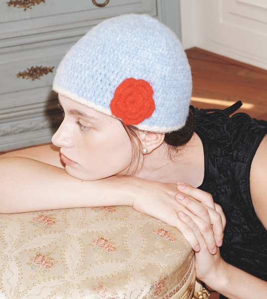 [Rockfish Weatherwear] HANDMADE FLOWER CROCHET HAT (6colours)