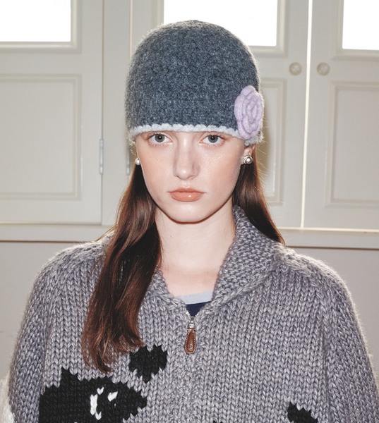 [Rockfish Weatherwear] HANDMADE FLOWER CROCHET HAT (6colours)