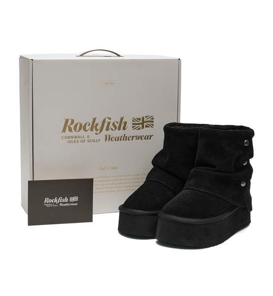 [Rockfish Weatherwear] STUD MAXI FOLDED BOOTS SHORT (2colours)