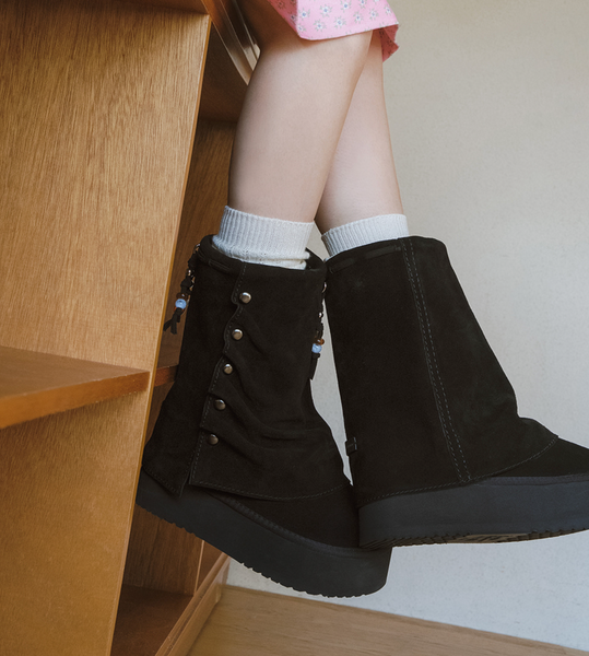 [Rockfish Weatherwear] STUD MAXI FOLDED BOOTS MIDDLE (2colours)