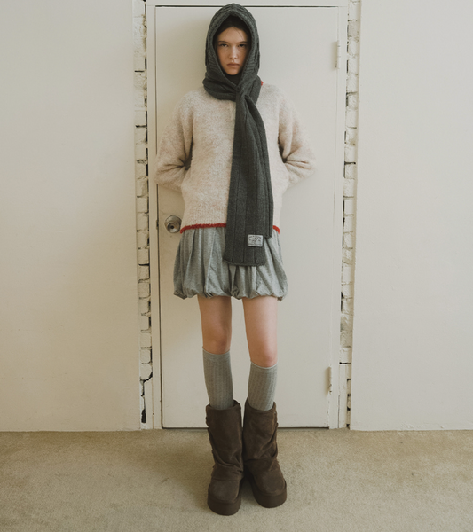 [Rockfish Weatherwear] STUD MAXI FOLDED BOOTS MIDDLE (2colours)